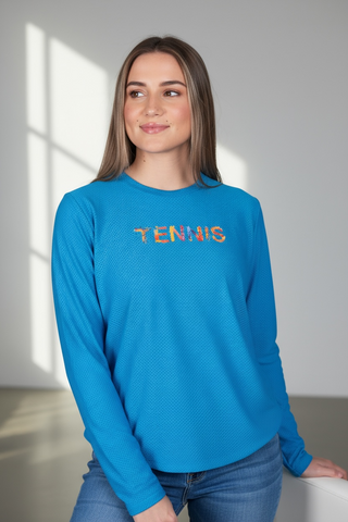 Tenis Art Long Sleeves Adjustable Mesh Top