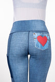 Denim Heart Pocket Legging