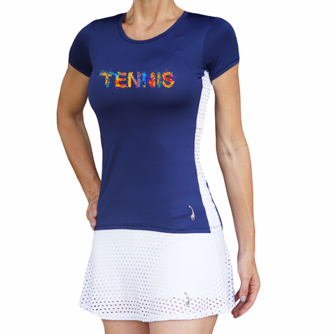 Modern Mesh Tennis Art Short Sleeves