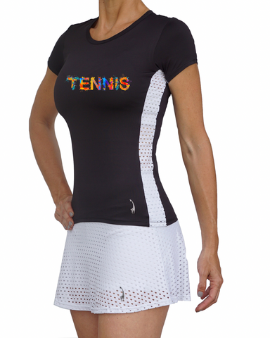 Modern Mesh Tennis Art Short Sleeves
