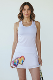 White Double Hearts Skirt