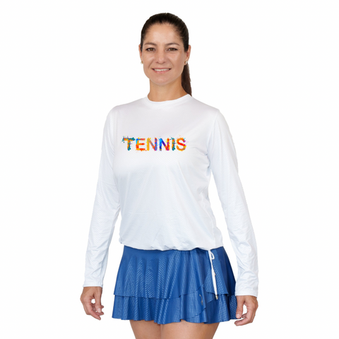 Halos Tennis Art Long Sleeve SPF Relaxed Top